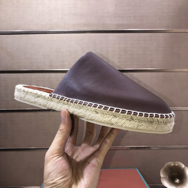 LP SEASIDE WALK MULE CHOCOLATE CALFSKIN