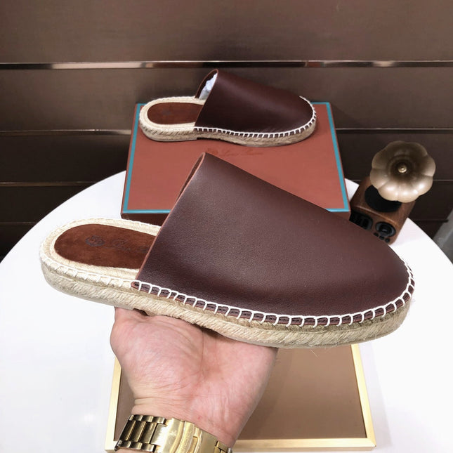 LP SEASIDE WALK MULE CHOCOLATE CALFSKIN
