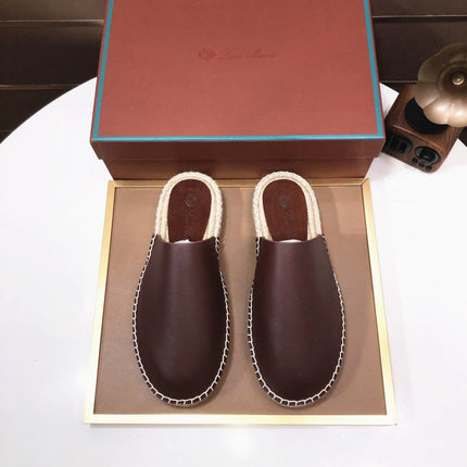 LP SEASIDE WALK MULE CHOCOLATE CALFSKIN