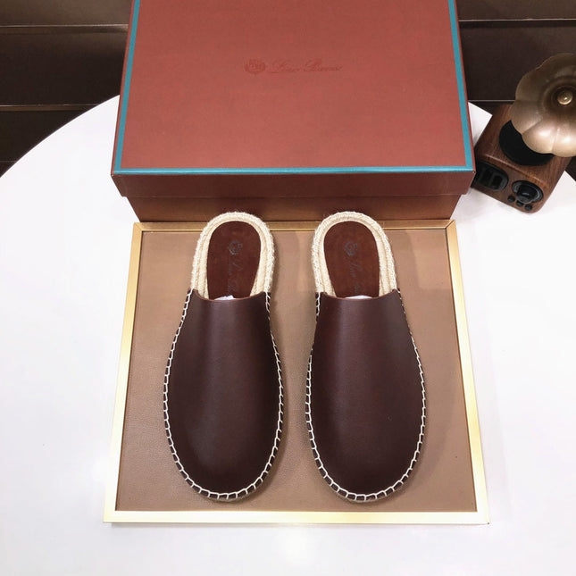 LP SEASIDE WALK MULE CHOCOLATE CALFSKIN