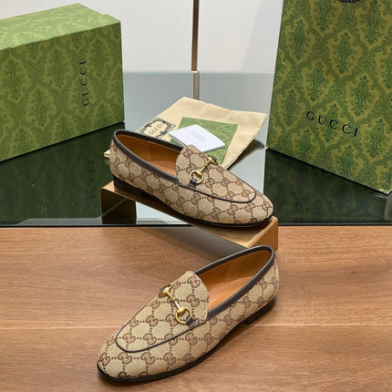 GG JORDAAN LOAFER LIGHT BROWN WOVEN FABRIC