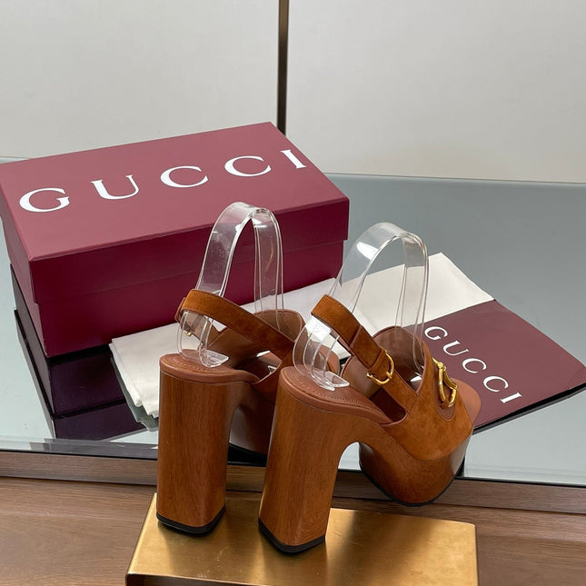 HIGH HEEL SANDALS 13 CM IN BROWN CALFSKIN MIX SUEDE GOLD HARDWARE