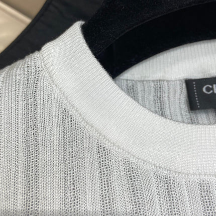 ROUND NECK KNIT TEE 25S IN COOL SILK 266093