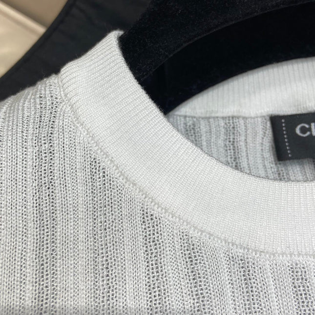 ROUND NECK KNIT TEE 25S IN COOL SILK 266093