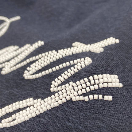 EMBROIDERED CHEST T SHIRT BEAUTY 25S IN COTTON 266314