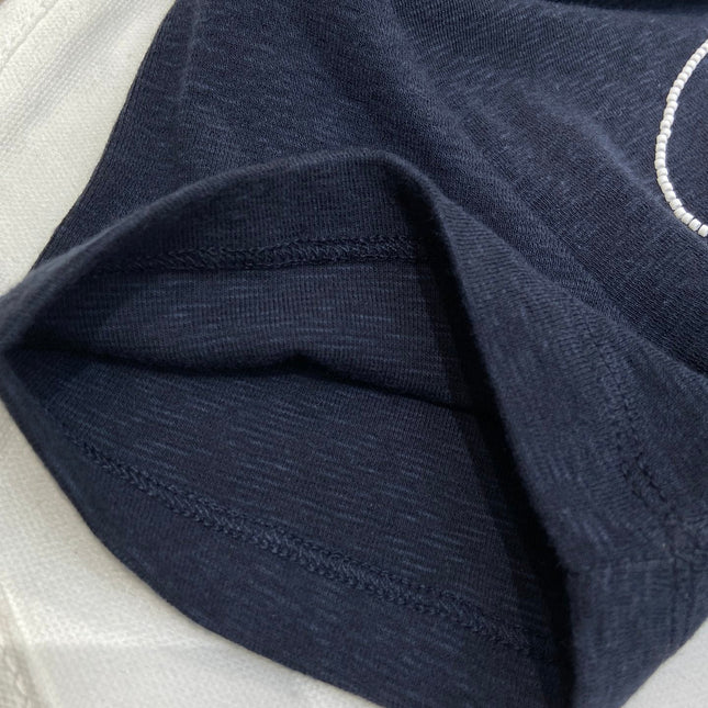 EMBROIDERED CHEST T SHIRT BEAUTY 25S IN COTTON 266314