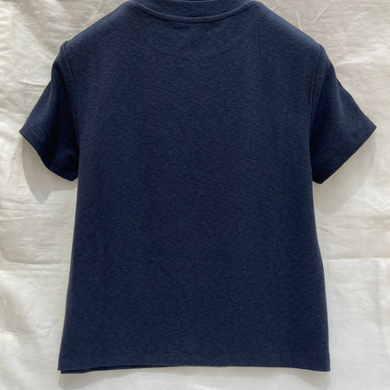 EMBROIDERED CHEST T SHIRT BEAUTY 25S IN COTTON 266314