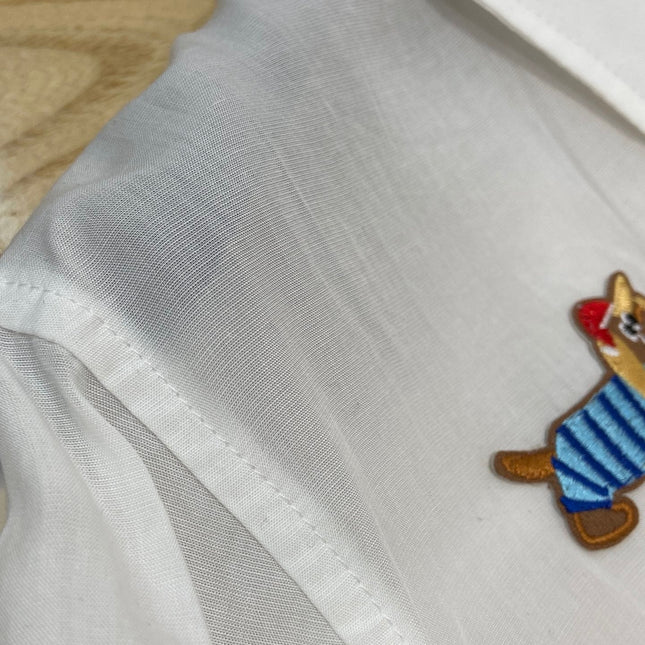 THOM INSPIRED SHIRT SET WITH DOG PRINT25S IN OXFORD COTTON 266228