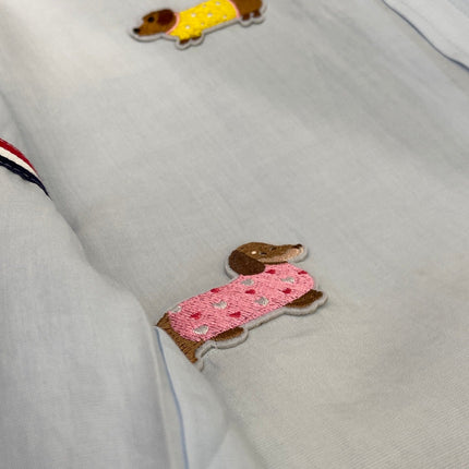 THOM INSPIRED SHIRT SET WITH DOG PRINT25S IN OXFORD COTTON 266233