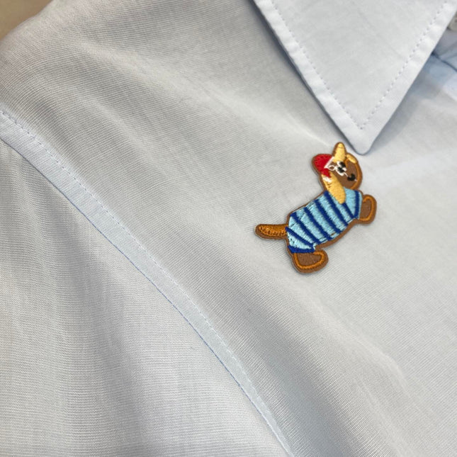 THOM INSPIRED SHIRT SET WITH DOG PRINT25S IN OXFORD COTTON 266233