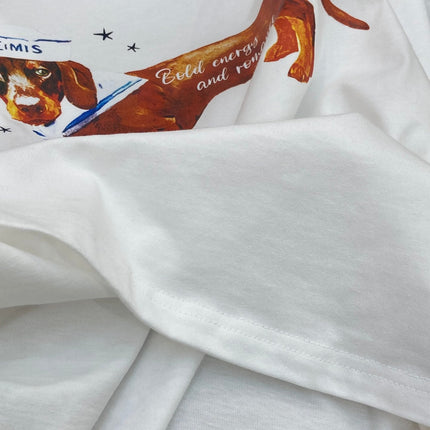 DACHSHUND PRINT T SHIRT 25S IN COTTON 266126