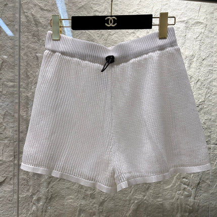 WIDE LEG ELASTIC WAIST SHORTS 25S IN LINEN 266222