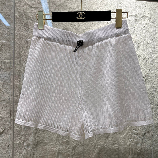 WIDE LEG ELASTIC WAIST SHORTS 25S IN LINEN 266222