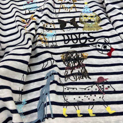 LONG SLEEVE STRIPED T-SHIRT 25S IN COTTON 266046