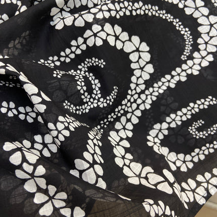 PETAL SNAKE PRINT DRESS 25S IN SILK COTTON 266256