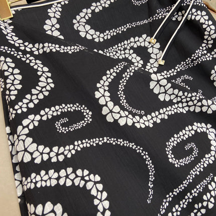 PETAL SNAKE PRINT DRESS 25S IN SILK COTTON 266256