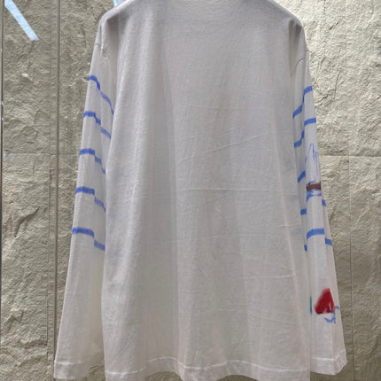 STRIPED LONG SLEEVE T SHIRT 25S IN COTTON 266277