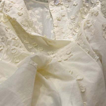 ROUND NECK EMBROIDERED SHIRT 25S IN COTTON 266154