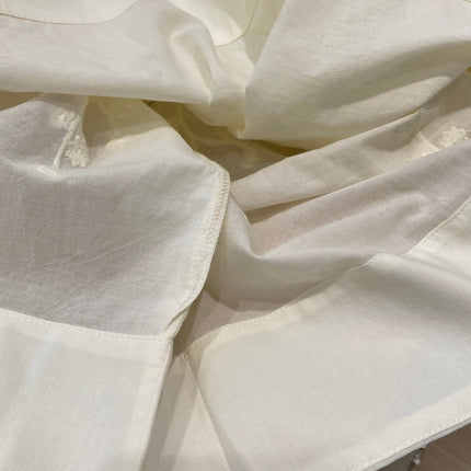 ROUND NECK EMBROIDERED SHIRT 25S IN COTTON 266154