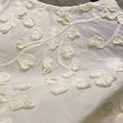 ROUND NECK EMBROIDERED SHIRT 25S IN COTTON 266154