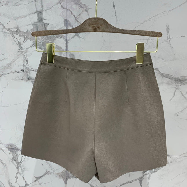 HERMES 25S LEATHER JACKET WITH LEATHER SHORTS 528568