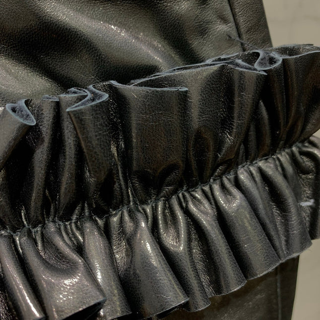 CHANEL 25S ROUND-NECK LEATHER JACKET 410