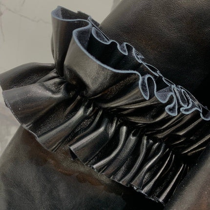 CHANEL 25S ROUND-NECK LEATHER JACKET 410