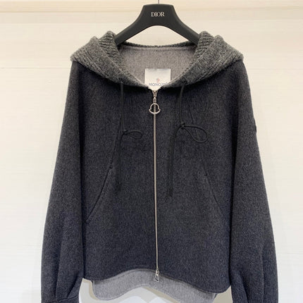 MONCLER 25S CASHMERE HOODED JACKET 201