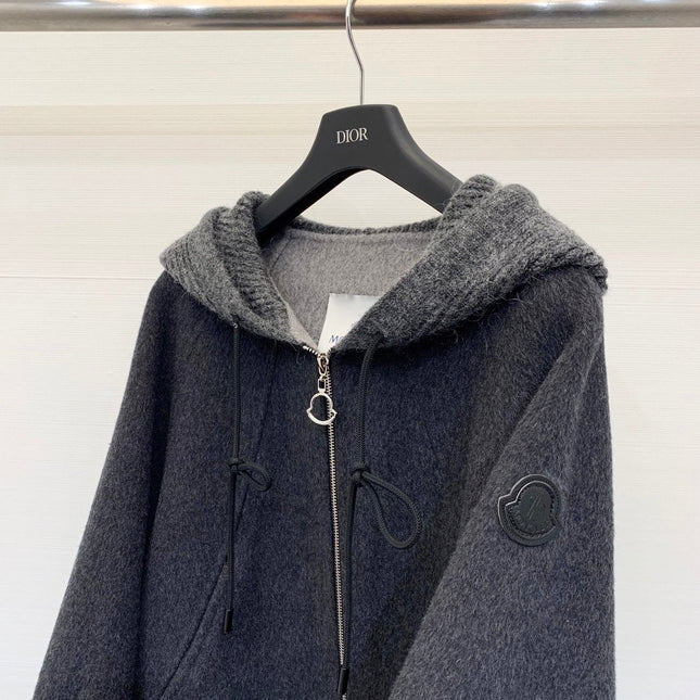 MONCLER 25S CASHMERE HOODED JACKET 201