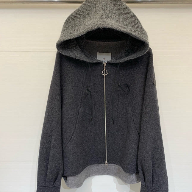 MONCLER 25S CASHMERE HOODED JACKET 201