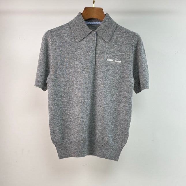 MIUMIU KNITTED POLO SHIRT STYLE 308