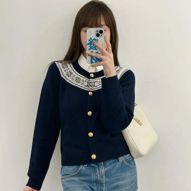 CELINE 25S ROUND-NECK CROCHET SWEATER 0058