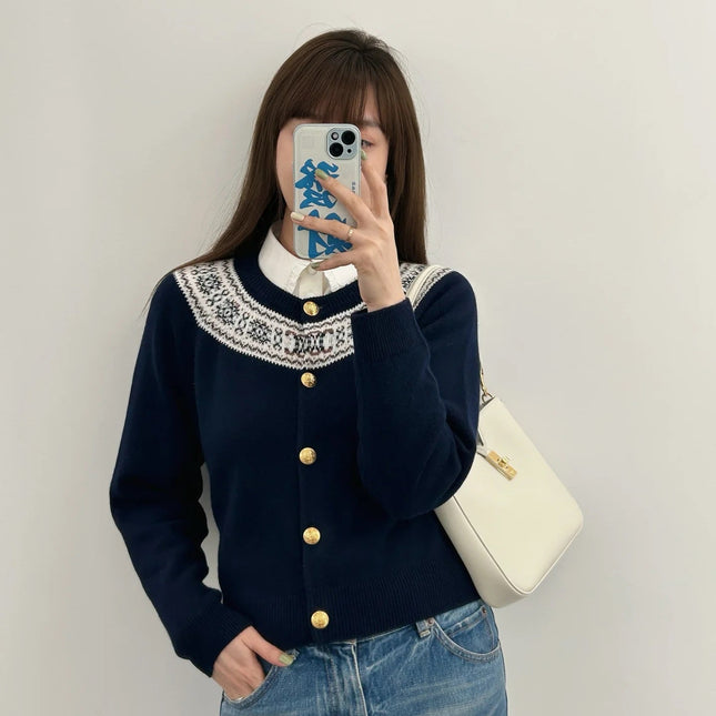 CELINE 25S ROUND-NECK CROCHET SWEATER 0058