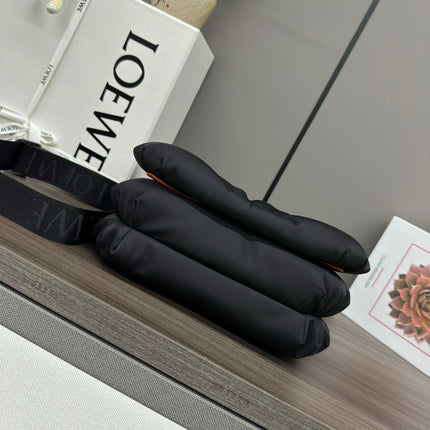 LOE MINI PUFFER GOYA 23 BAG IN BLACK NAPPA LAMBSKIN