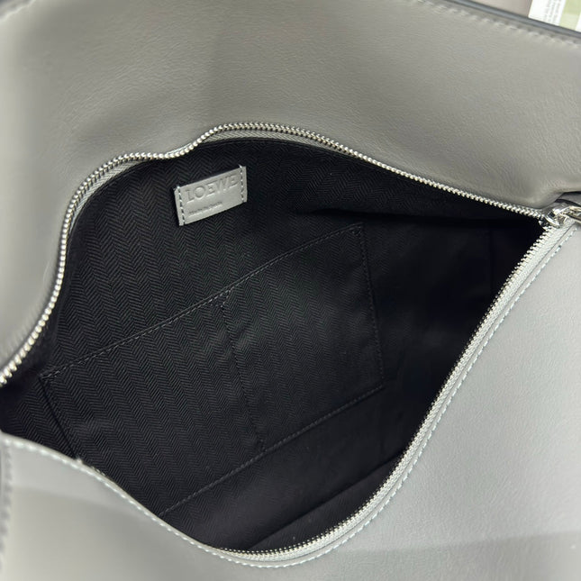 LOE PUZZLE LARGE 36 BAG IN GRAY CALFSKIN