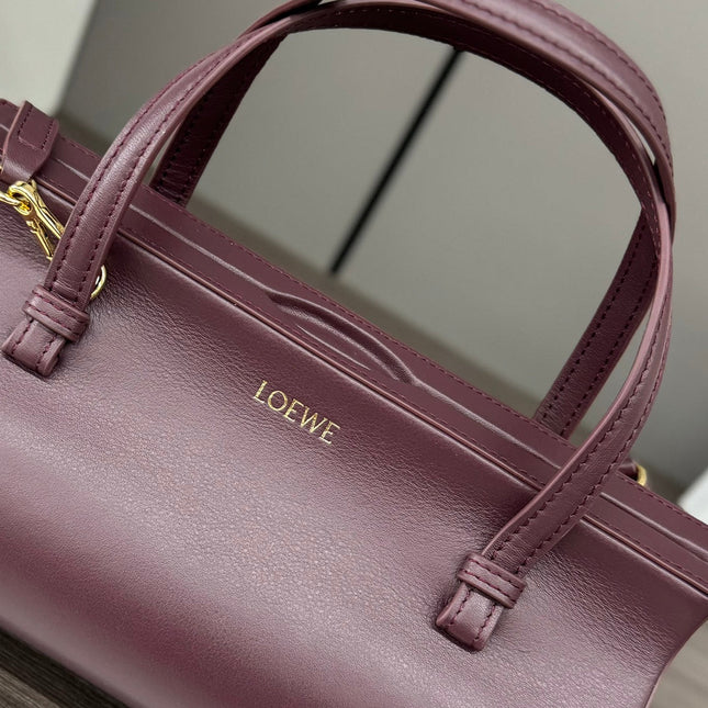 CYLINDER BAG 25 IN WINE PURPLE CALFSKIN