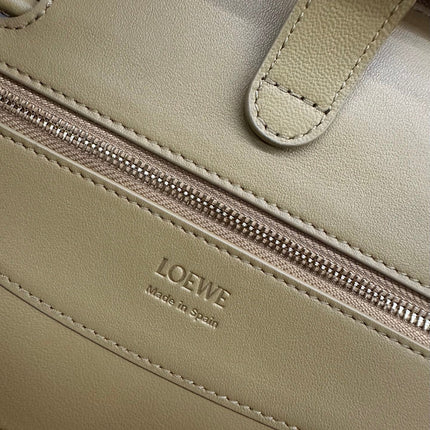 LOEWE 25S MEDIUM MADRID BAG 23 IN SAND YELLOW CALFSKIN GOLD HARDWARE