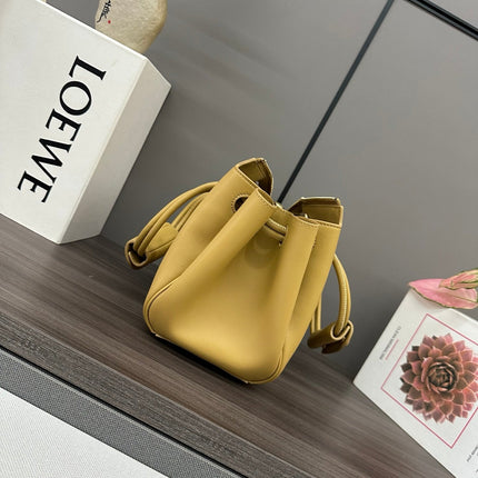 LOEWE 25S MEDIUM MADRID BAG 23 IN SAND YELLOW CALFSKIN GOLD HARDWARE