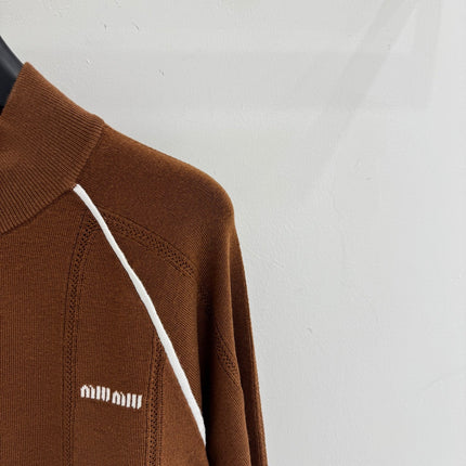 MIUMIU ZIP-UP KNIT SWEATER STYLE 62