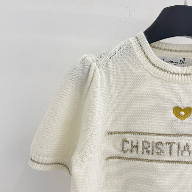 DIOR 25S SHORT-SLEEVE CREW NECK SWEATER 467
