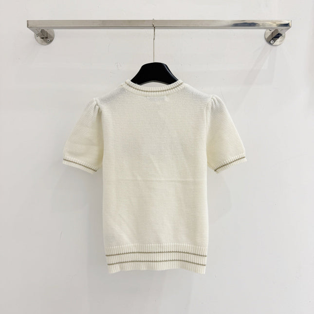 DIOR 25S SHORT-SLEEVE CREW NECK SWEATER 467