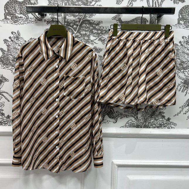 GUCCI LONG SLEEVE SHIRT AND SHORTS SET 268767