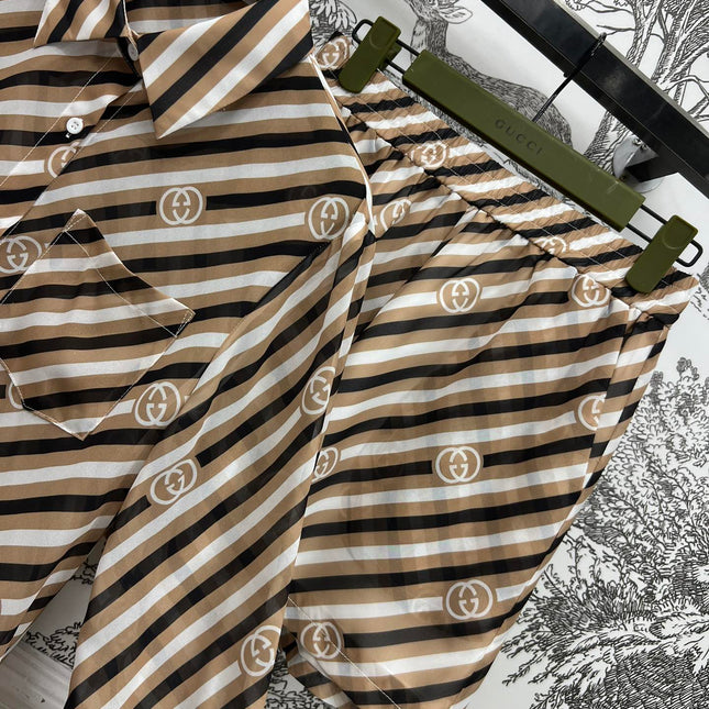 GUCCI LONG SLEEVE SHIRT AND SHORTS SET 268767