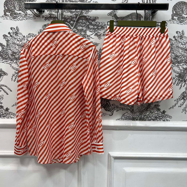 GUCCI LONG SLEEVE SHIRT AND SHORTS SET 268768
