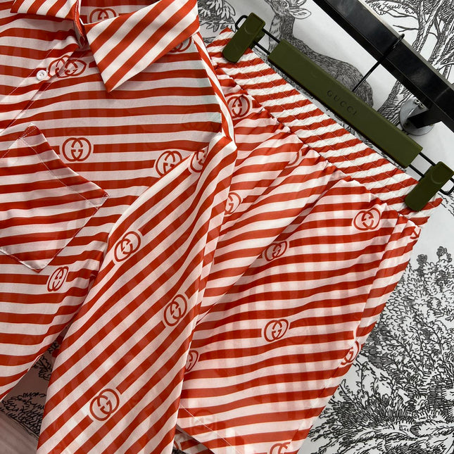 GUCCI LONG SLEEVE SHIRT AND SHORTS SET 268768