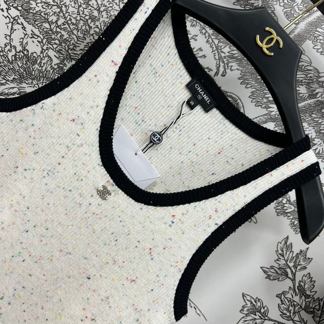 CC CREW NECK SLEEVELESS KNIT TOP 268567