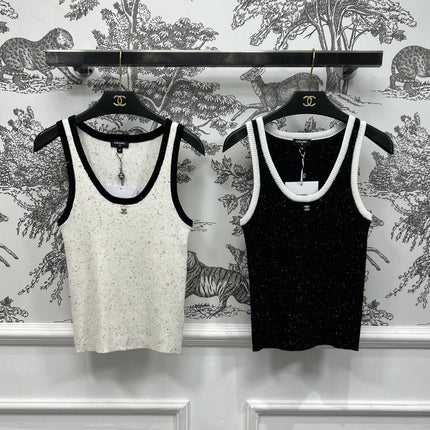 CC CREW NECK SLEEVELESS KNIT TOP 268567