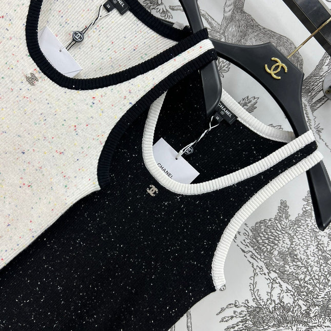 CC CREW NECK SLEEVELESS KNIT TOP 268567