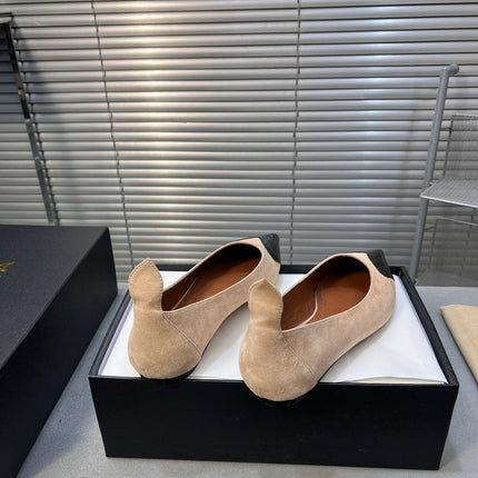 ALAIA PUMP 1 CM IN BEIGE SUEDE MIX BLACK CALFSKIN