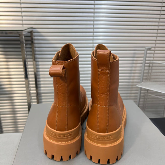 CHUNKY BOOTS IN TAN SMOOTH CALFSKIN